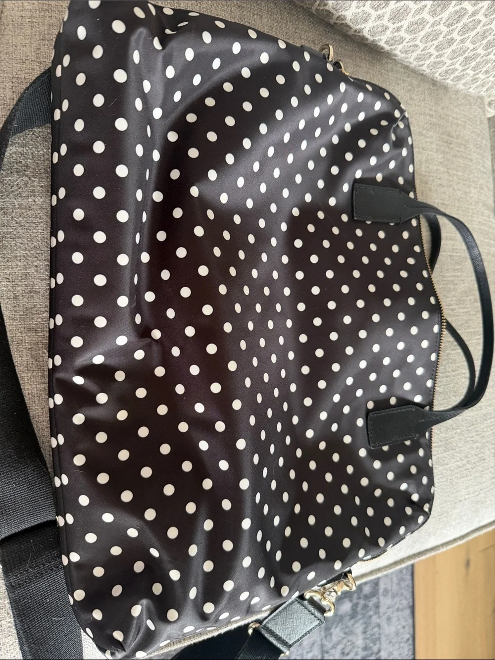 kate spade Black with White Polka Dot laptop bag